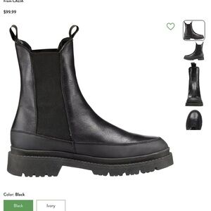 CALIA Women’s Peyton Chelsea Leather Lug Boots Winter Casual NWT Size 7.5